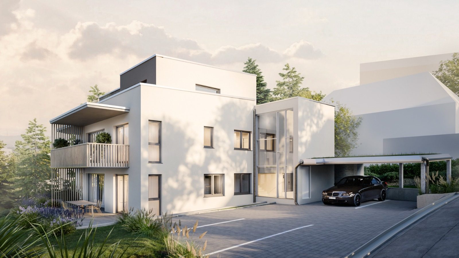 Rotmoosweg 49 – Straßenansicht des Neubauprojekts in Graz-Andritz